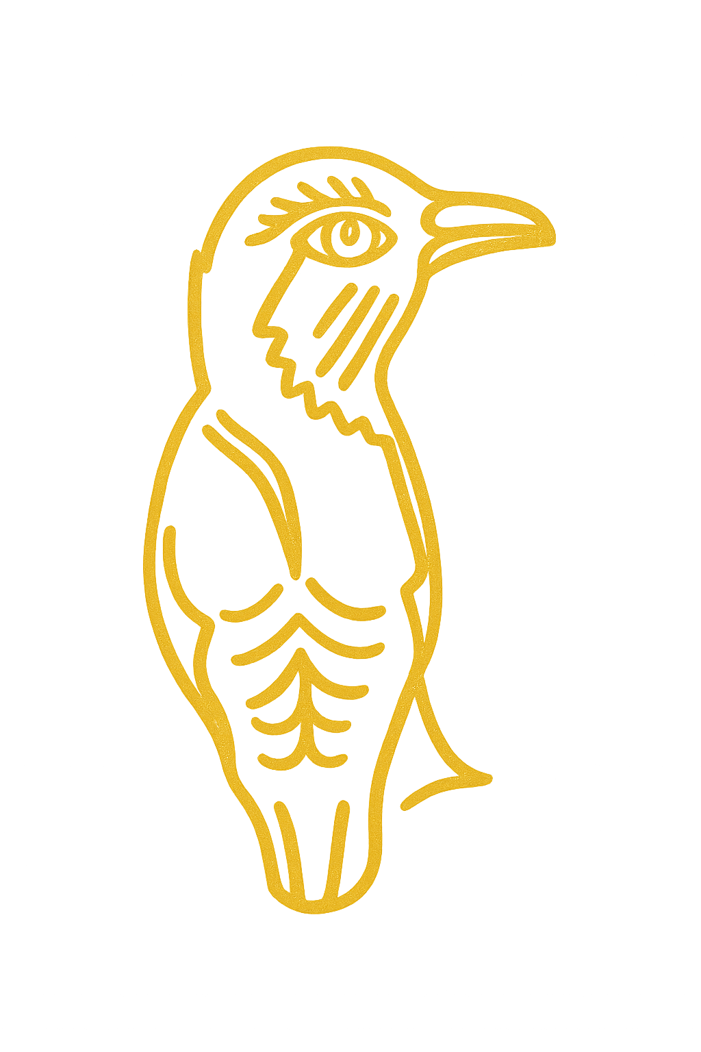 Claire's Art gold bird mark
